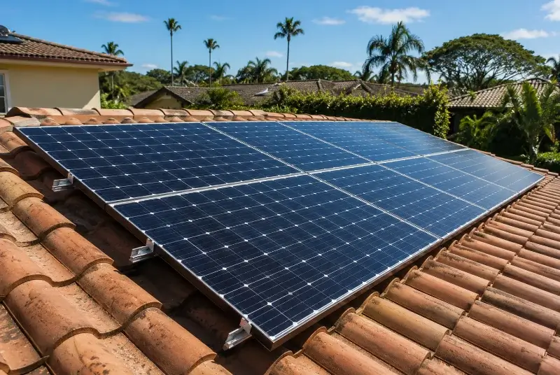 Installation de panneaux solaires à Fillière